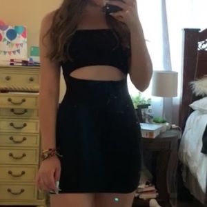Black cut out dress from OOTD.fash